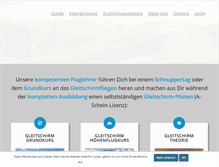 Tablet Screenshot of flugschule-hochries.de